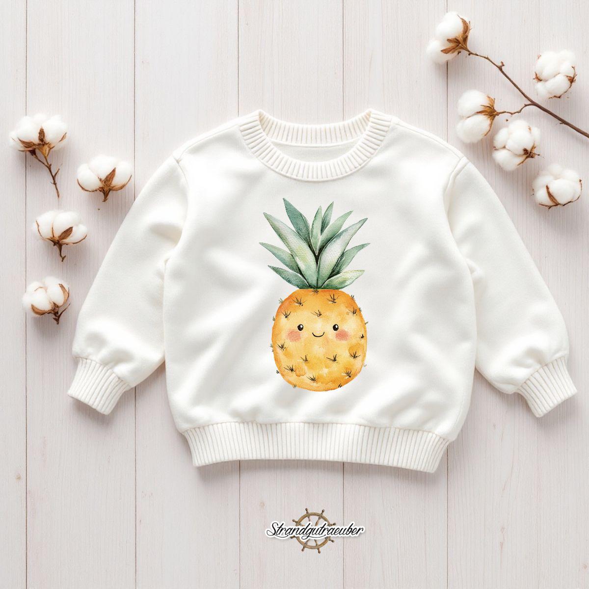 Buegelbild fröhliche Ananas Buegelbild fröhliche Ananas